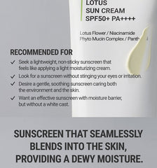 ROVECTIN Calming Lotus Sun Cream SPF50+ PA++++ 50ml