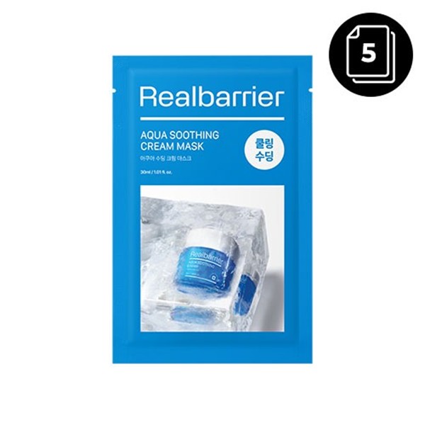 Real Barrier Aqua Soothing Cream Mask 30ml × 5 Sheets