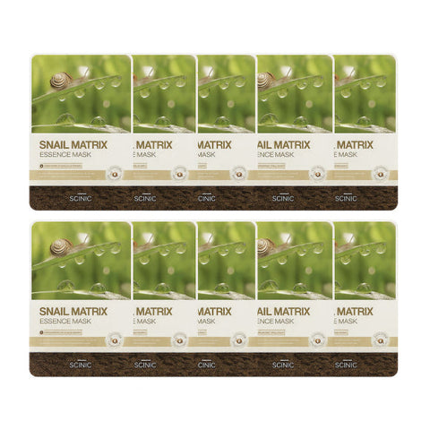 SCINIC Snail Matrix Essence Mask 20ml x 10pcs