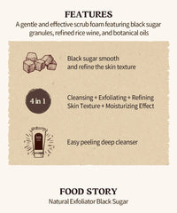 SKINFOOD Black Sugar Perfect Scrub Foam 180g