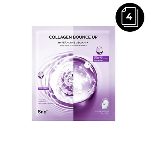 SNP Collagen Bounce Up Hyperactive Gel Mask 28g x 4