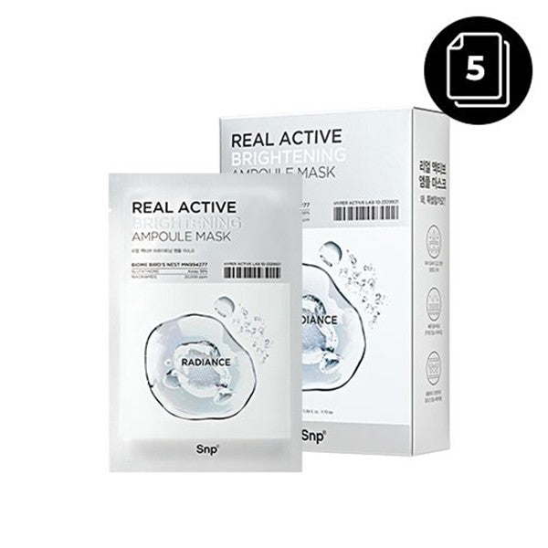 SNP Real Active Brightening Ampoule Mask 25ml x 5