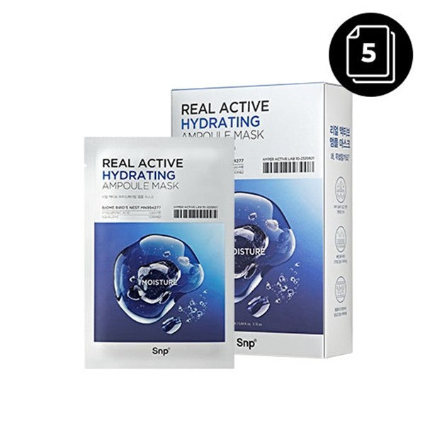 SNP Real Active Hydrating Ampoule Mask 25ml x 5