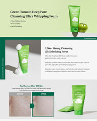 Sungboon Editor Green Tomato Deep Pore Cleansing Ultra Whipping Foam 120g