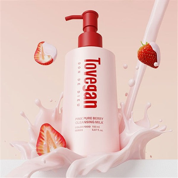 Tovegan Colorfood Series Pink Pure Berry Cleansing Milk 150ml