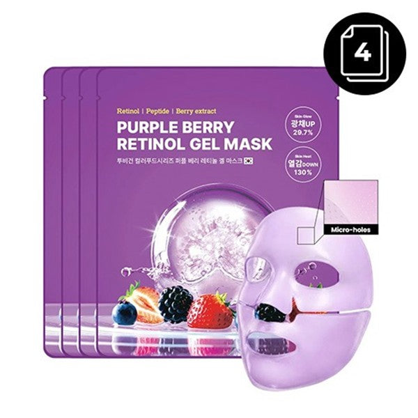 Tovegan Colorfood Series Purple Berry Retinol Gel Mask 30g x 4