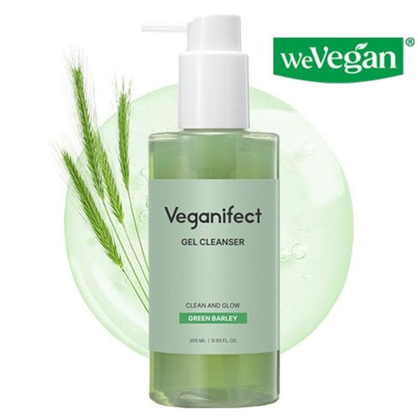 VEGANIFECT Clean and Glow Green Barley Gel Cleanser 205ml