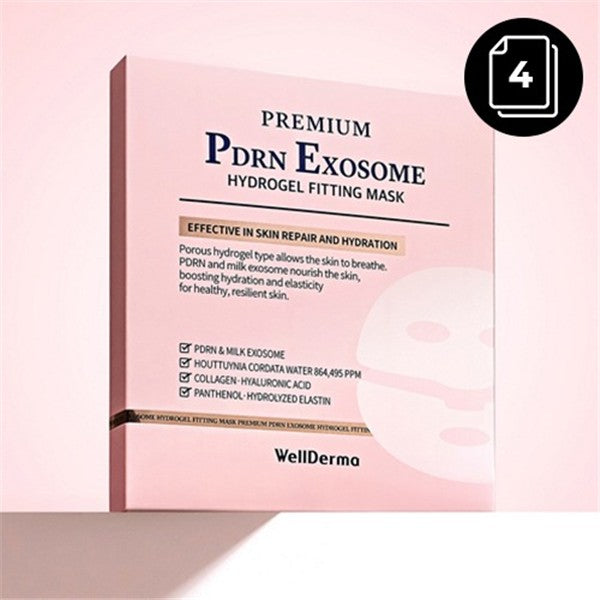WellDerma PDRN Exosome Hydrogel Fitting Mask 30g × 4 Sheets