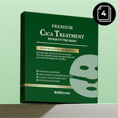 WellDerma Premium Cica Treatment Repair Fitting Mask 4 sheets
