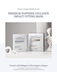 WellDerma Premium Sapphire Collagen Impact Fitting Mask 4 masks