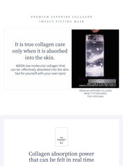 WellDerma Premium Sapphire Collagen Impact Fitting Mask 4 masks