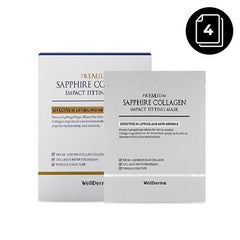 WellDerma Premium Sapphire Collagen Impact Fitting Mask 4 masks