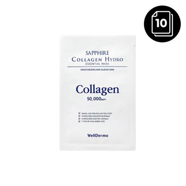 WellDerma Sapphire Collagen Hydro Essential Mask (10 sheets)