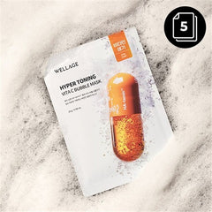 Wellage Hyper Toning Vita C Bubble Mask 5 masks