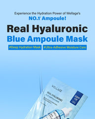 Wellage Real Hyaluronic Blue Ampoule Mask 27ml × 5