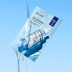 Wellage Real Hyaluronic Blue Ampoule Mask 27ml × 5