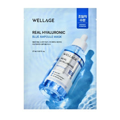 Wellage Real Hyaluronic Blue Ampoule Mask 27ml × 5