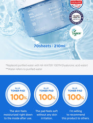Wellage Real Hyaluronic Blue Toner Pad 70 Pads