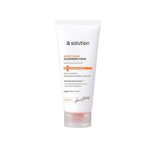 asolution acne clear cleansing foam 200g