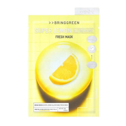 BRING GREEN Super Lemon Glutathione Fresh Mask - 1pack (10pcs)