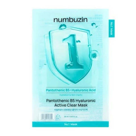 Numbuzin No.1 Pantothenic B5 Hyaluronic Active Clear Mask - 1pack (10pcs)