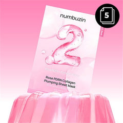 numbuzin No.2 Rose PDRN Collagen Plumping Sheet Mask 5ea