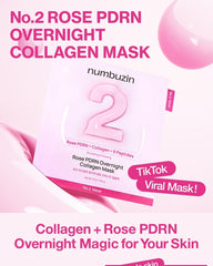 numbuzin No.2 Rose PDRN Overnight Collagen Mask 4 masks