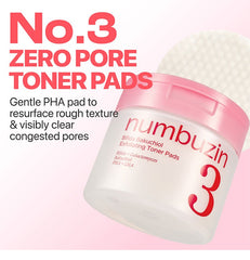 numbuzin No.3 Bifida Bakuchiol Exfoliating Toner Pads 70ea