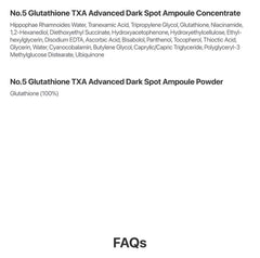 numbuzin No.5 Glutathione TXA Advanced Dark Spot Ampoule Concentrate 10g