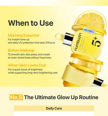 numbuzin No.5 Glutathione Vitamin Tone-Up Sun Serum 30ml