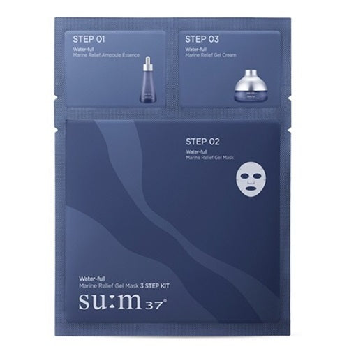 SUM37 Water-Full Marine Relief Gel Mask 3STEP Kit (10sheets)