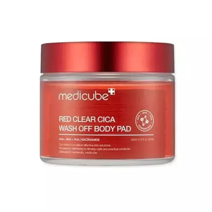 Medicube Red Clear Cica Wash Off Body Pad 200ml (50 pads)