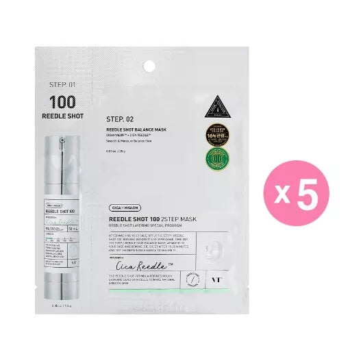 VT COSMETICS Reedle Shot 100 2Step Mask Sheet x 5