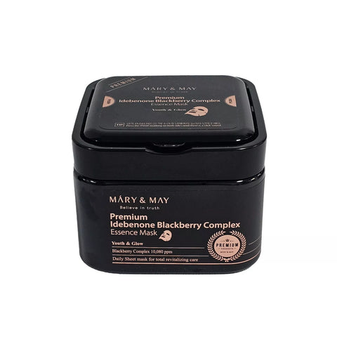 MARY & MAY Premium Idebenone Blackberry Complex Essence Mask 20ea