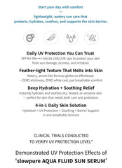 Slowpure Aqua Fluid Sun Serum SPF50+ PA++++ 50ml